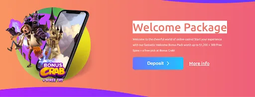 Cadoola Welcome Package – Bonus Crab & Freispiele Cadoola Welcome Package Banner mit Bonus Crab und mobilen Casinospielen